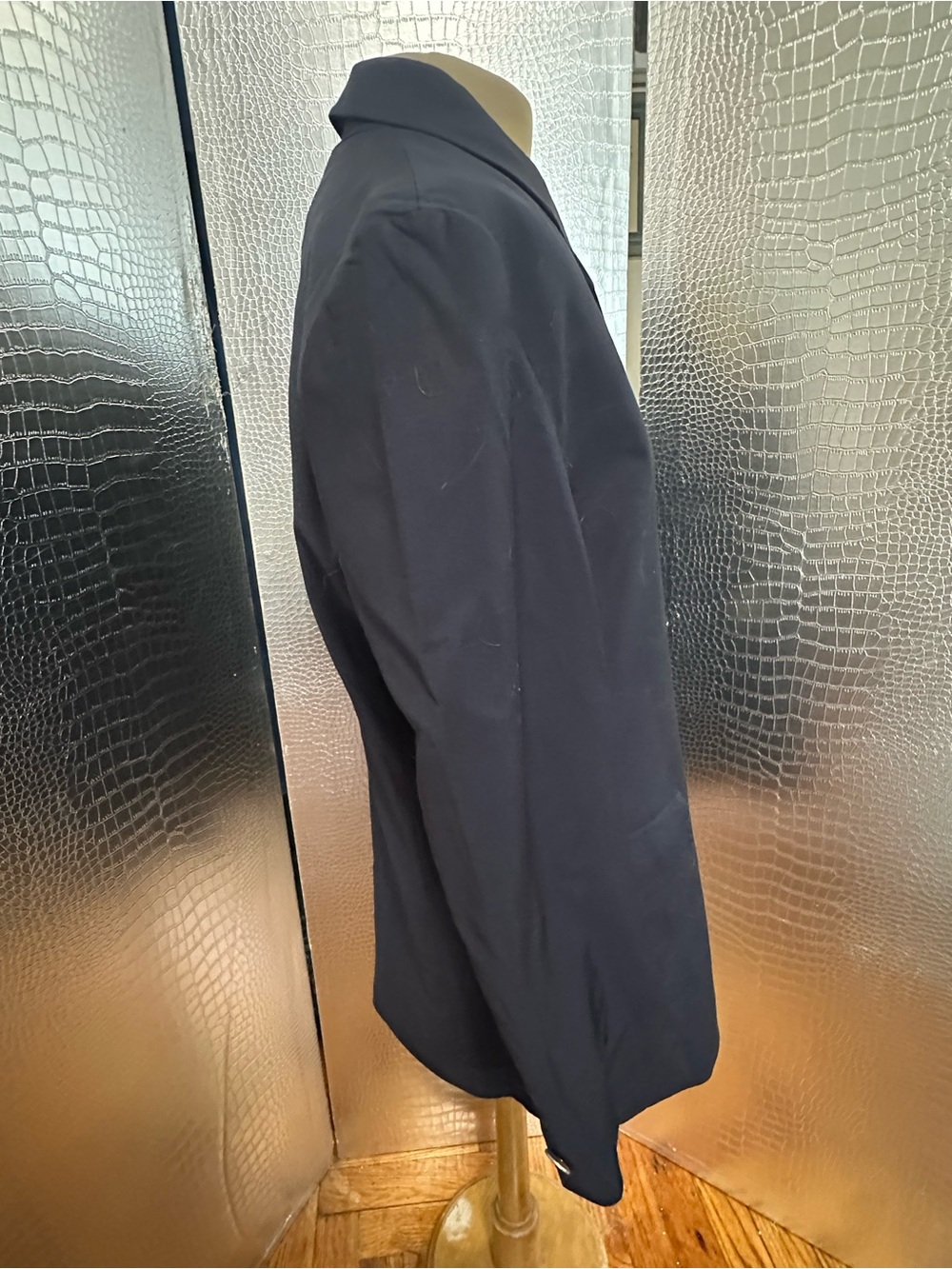 Oleg Cassini Vintage Classic Dark Navy Three-Button Women's Blazer - Picture 6 of 9